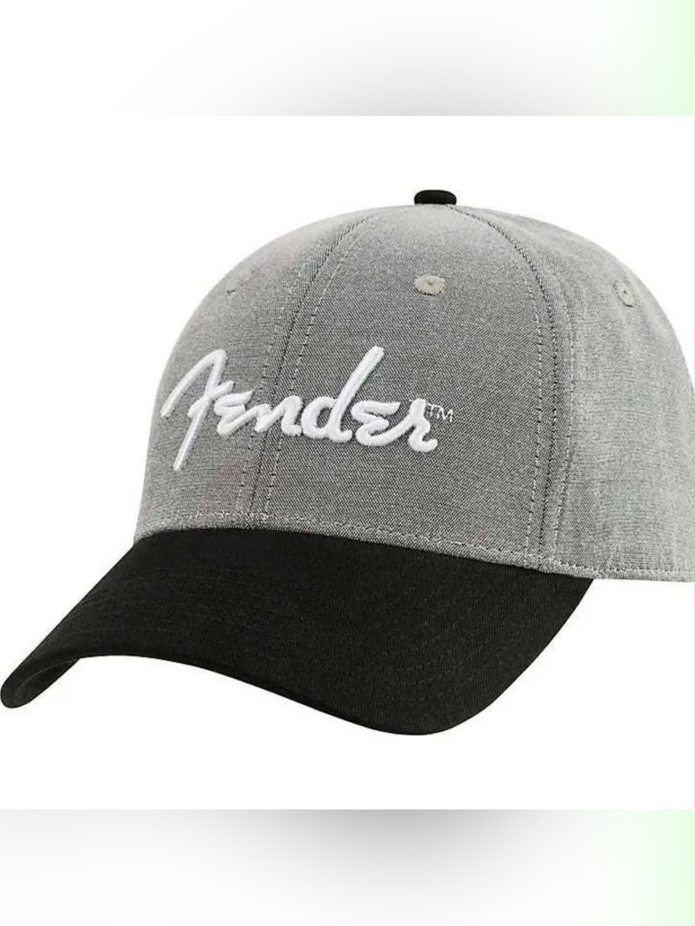 Fender Grey and Black Curved-Brim Cap